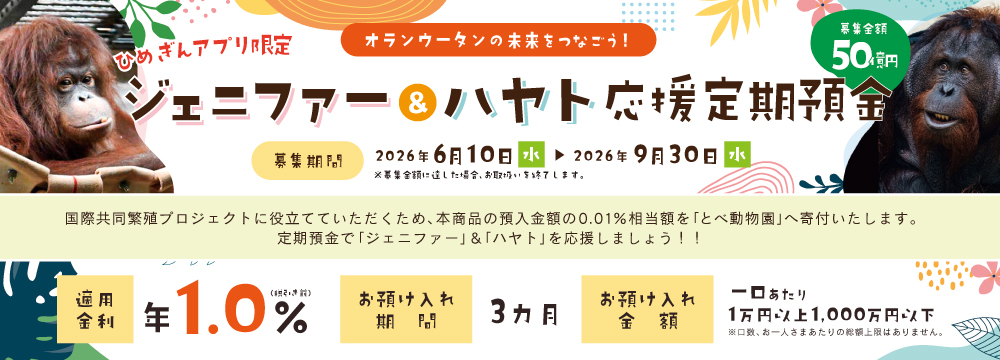 ジェニファー&ハヤト応援定期預金