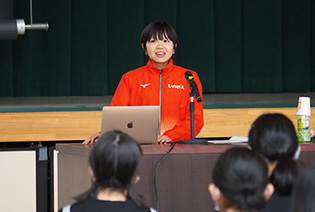 西条市立西条北中学校で講演