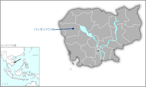 カンボジア・バッタンバン州 地図