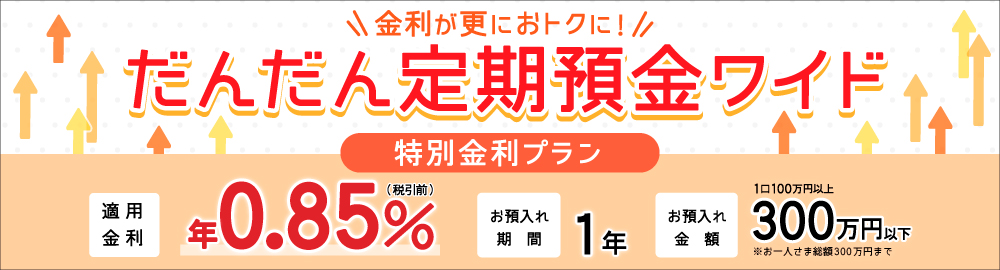 100万円限定だんだん定期預金